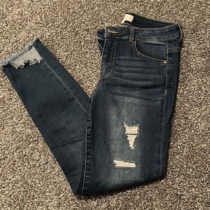 Patched Distressed Altar’d State Jeans - Size 7